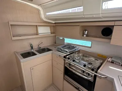 Galley of Monterey, a Beneteau Oceanis 40.1 sailboat at Municipal Unit of Lefkada, Greece