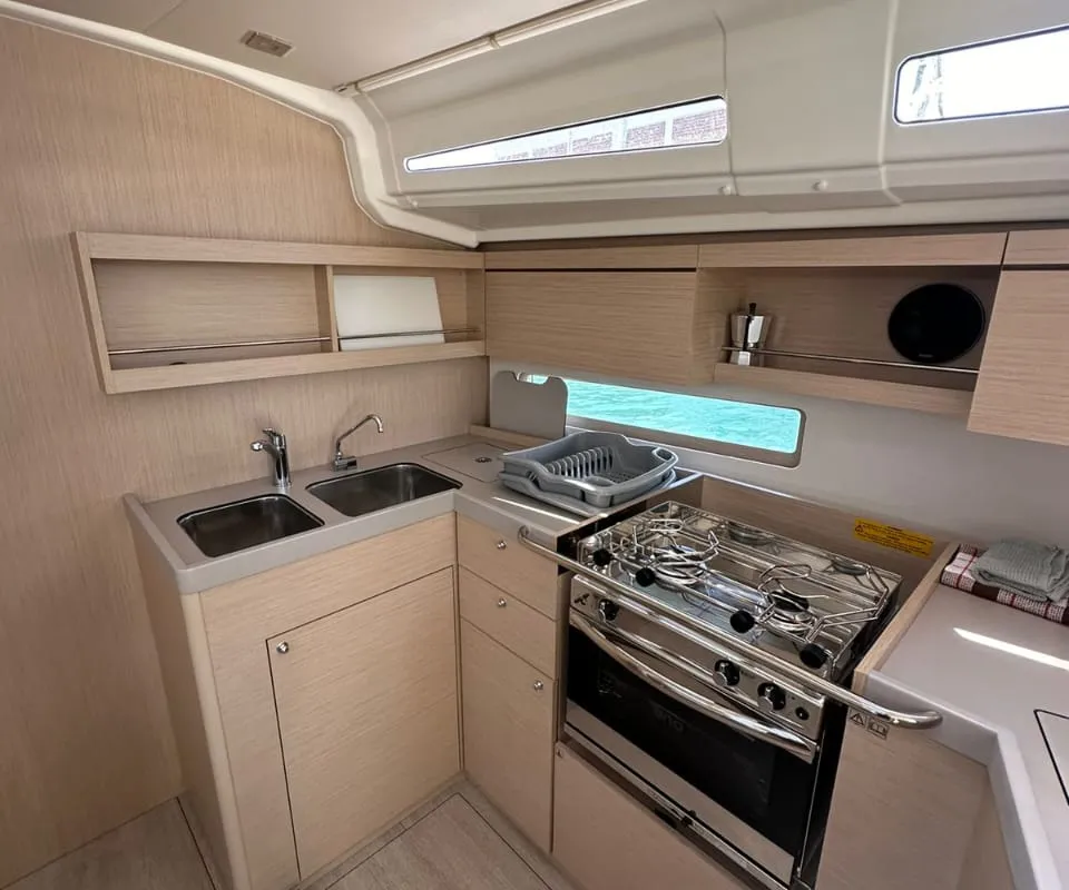 Galley of Monterey, a Beneteau Oceanis 40.1 sailboat at Municipal Unit of Lefkada, Greece