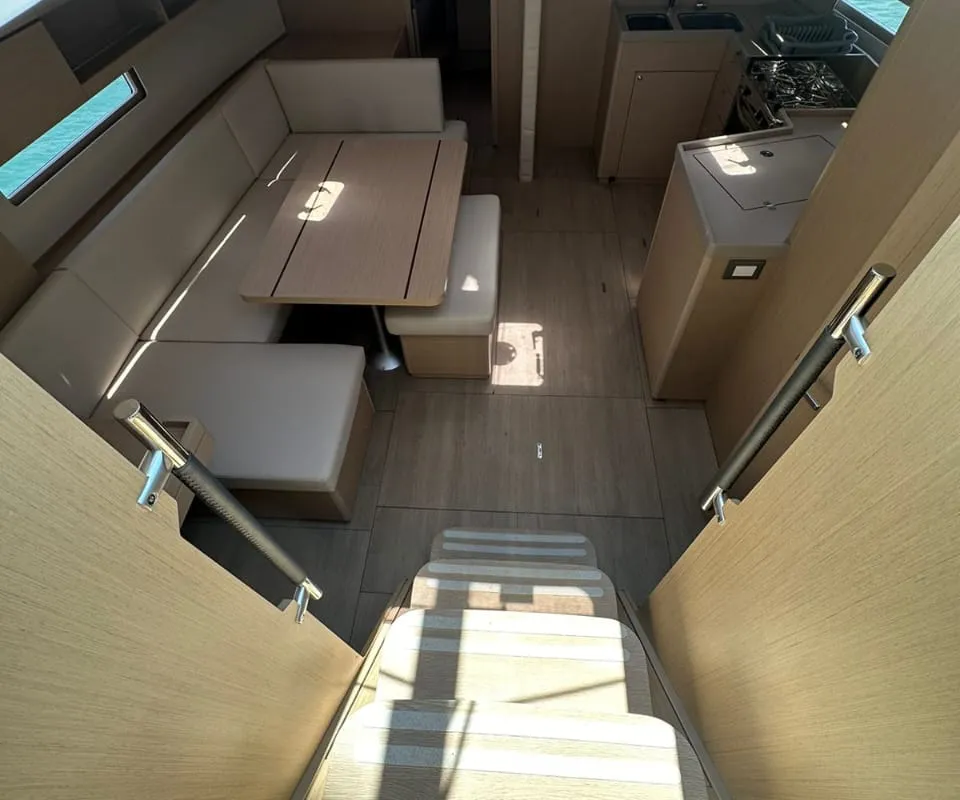 Salon of Monterey, a Beneteau Oceanis 40.1 sailboat at Municipal Unit of Lefkada, Greece