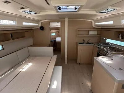 Salon of Monterey, a Beneteau Oceanis 40.1 sailboat at Municipal Unit of Lefkada, Greece