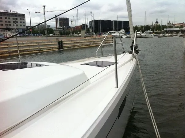 Exterior view of Milda, a Hanse 385 sailboat at Tallinn, Estonia