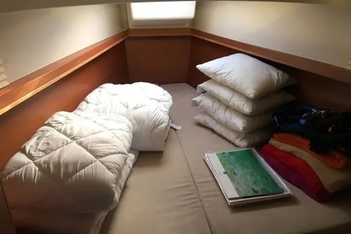 Cabin on Milda, a Hanse 385 sailboat at Tallinn, Estonia