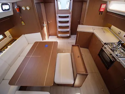 Galley of Layla, a Beneteau Oceanis 46.1 sailboat at Volos, Greece
