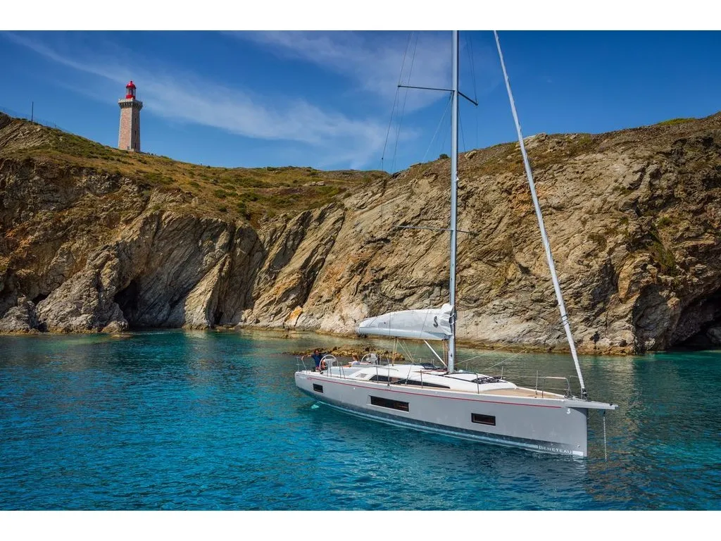Exterior view of Layla, a Beneteau Oceanis 46.1 sailboat at Volos, Greece