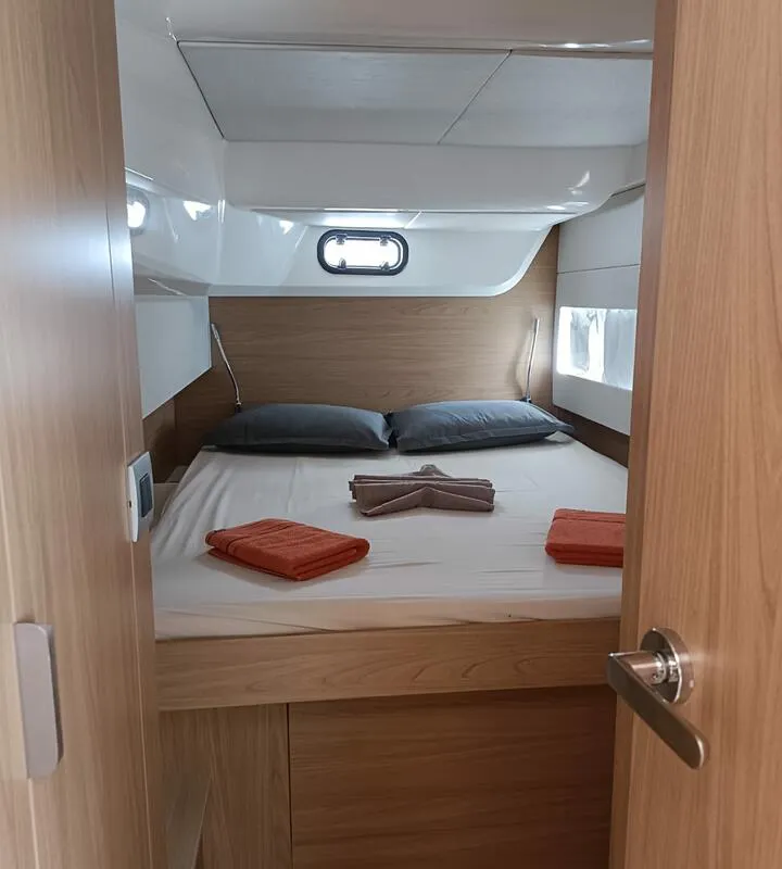 Cabin on Poucette, a Bali Catsmart catamaran at Le Marin, France