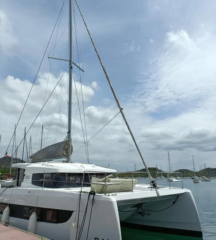 Exterior view of Poucette, a Bali Catsmart catamaran at Le Marin, France