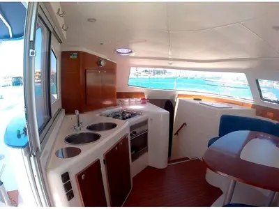 Galley of La Prima , a Fountaine Pajot Lavezzi 40 catamaran at Primošten, Croatia
