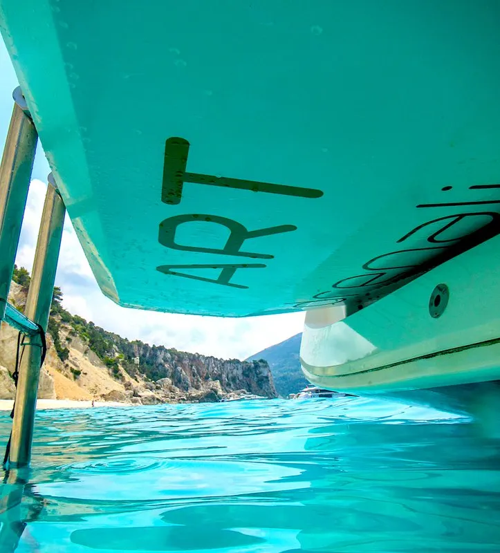 Exterior view of Artdrenalin, a Jeanneau Sun Odyssey 479 sailboat at Municipal Unit of Lefkada, Greece