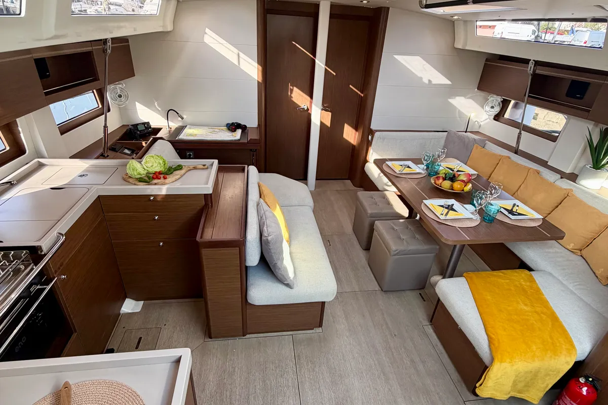 Galley of OceanChill, a Beneteau Oceanis 51.1 sailboat at Primošten, Croatia