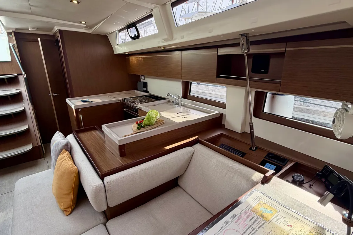 Galley of OceanChill, a Beneteau Oceanis 51.1 sailboat at Primošten, Croatia