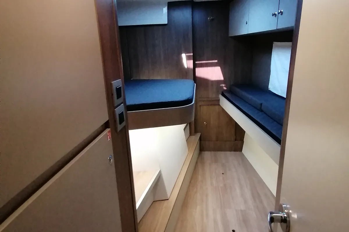 Cabin on Sunny, a Bali Catspace catamaran at Municipal Unit of Lefkada, Greece