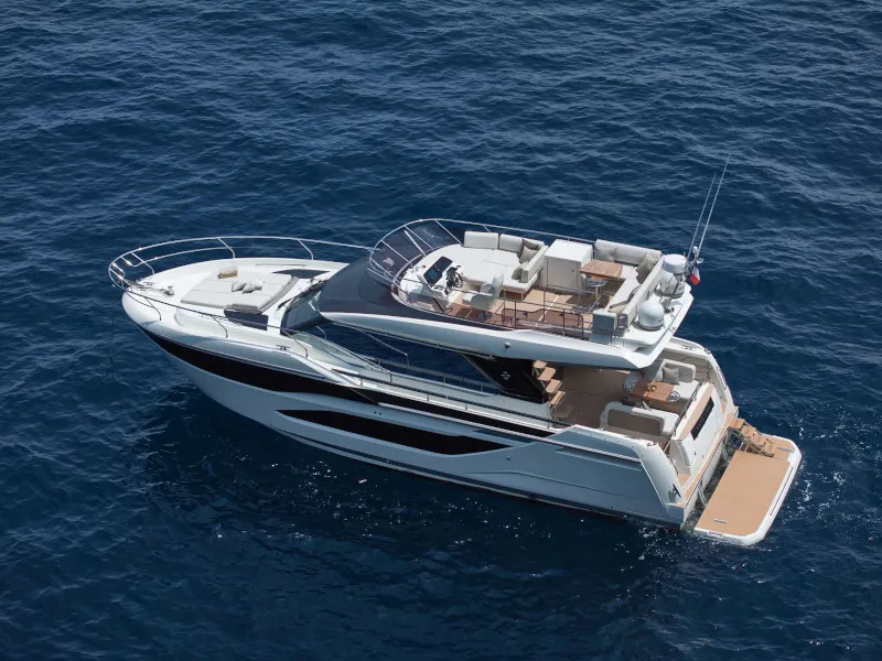 Exterior view of La Familia 2, a Gulet x-reuse motorboat at Palma de Mallorca, Spain