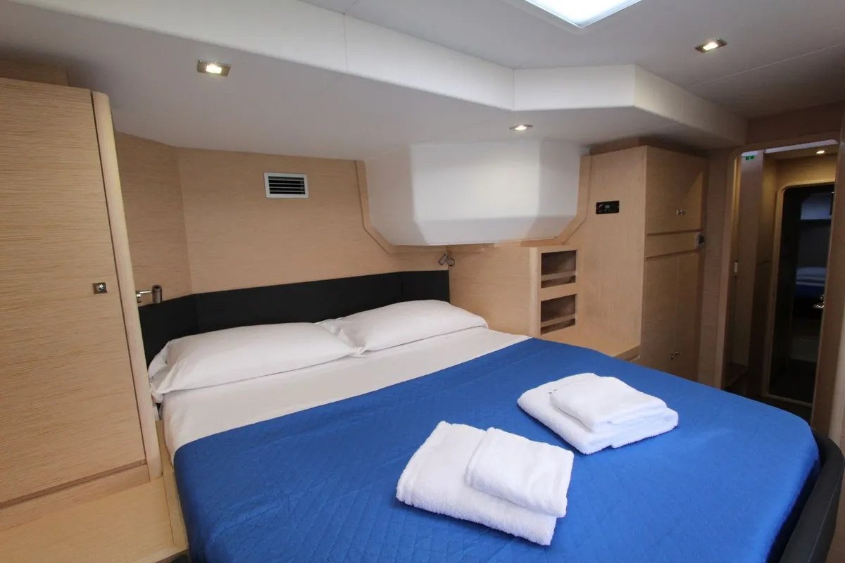 Galley of Stella, a Dufour 48 Catamaran catamaran at Olbia, Italy