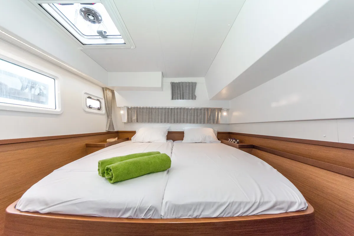Cabin on Marou, a Lagoon 42 catamaran at Municipal Unit of Lefkada, Greece