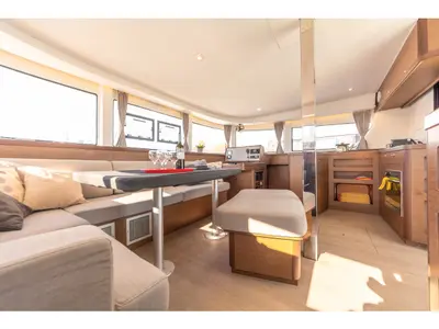 Salon of Marou, a Lagoon 42 catamaran at Municipal Unit of Lefkada, Greece