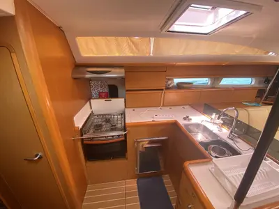 Galley of Agios Nikolaos , a Jeanneau 53 sailboat at Municipal Unit of Lefkada, Greece