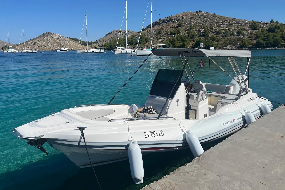 Exterior view of Maltesina, a ZAR 79 Sport Luxury RIB at Općina Sukošan, Croatia