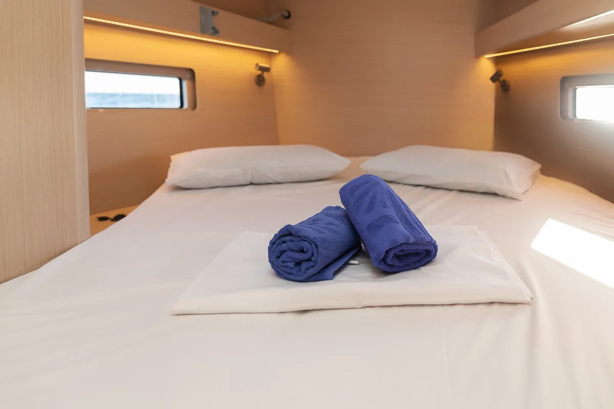 Cabin on Kos 40.5, a Beneteau Oceanis 40.1 sailboat at Athens, Greece