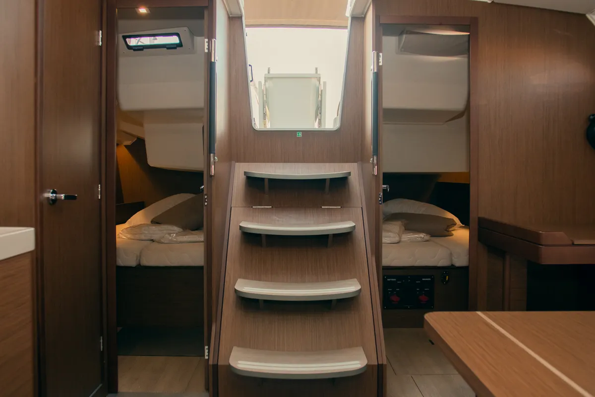 Salon of Beatrice, a Beneteau Oceanis 40.1 sailboat at Olbia, Italy