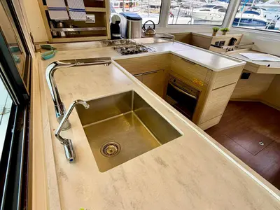 Galley of No Limit II, a Lagoon 46 catamaran at Primošten, Croatia