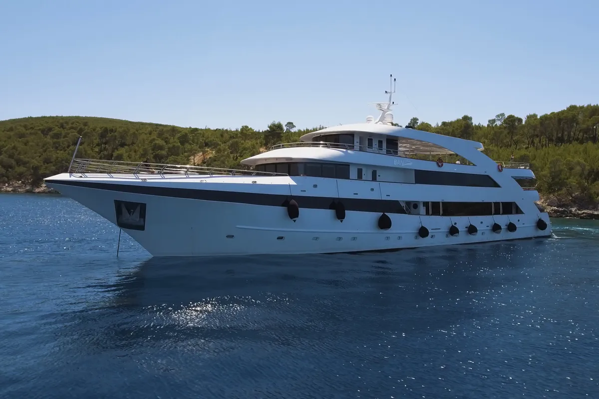 Exterior view of Ban, a Gulet Luxury Motor Yacht motor yacht at Grad Šibenik, Croatia