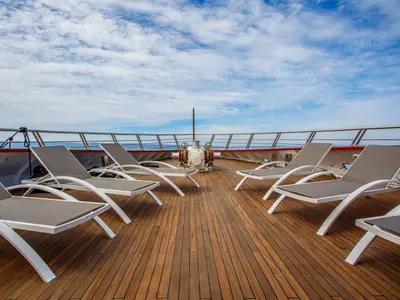 Deck of Ban, a Gulet Luxury Motor Yacht motor yacht at Grad Šibenik, Croatia