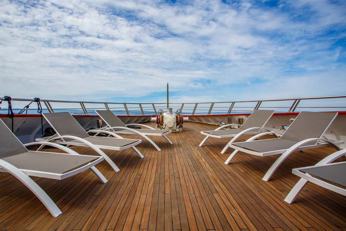 Deck of Ban, a Gulet Luxury Motor Yacht motor yacht at Grad Šibenik, Croatia