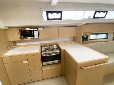 Galley of CHRISTOS, a Bavaria C42 sailboat at Athens, Greece