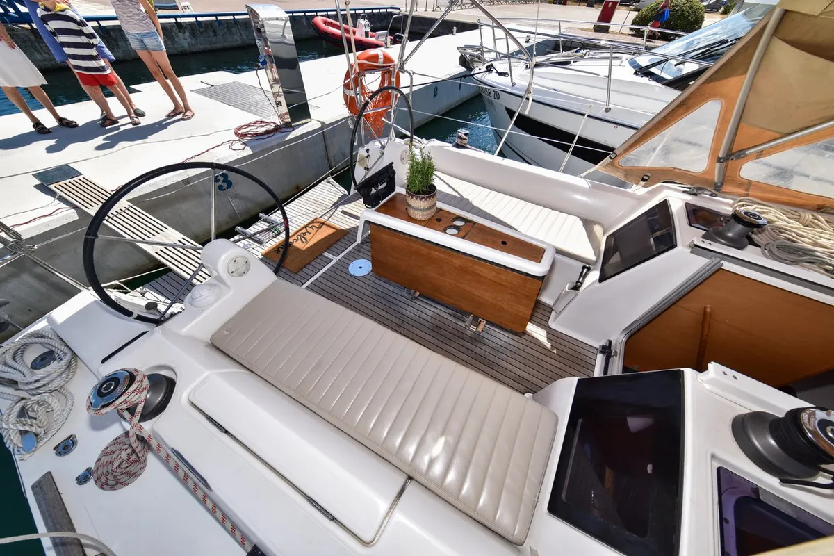Galley of Pape, a Dufour 350 GL sailboat at Općina Sukošan, Croatia