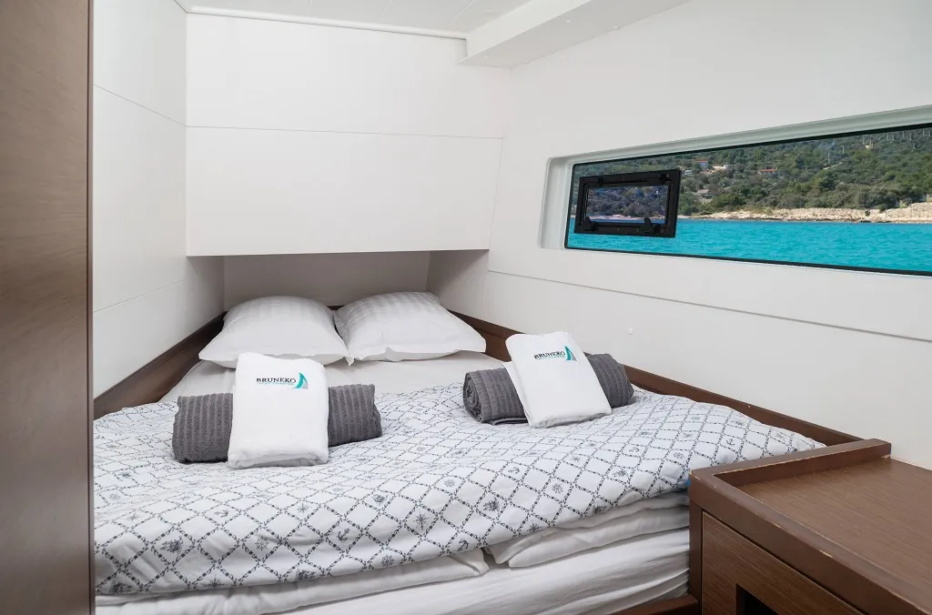Cabin on Mignonne, a Lagoon 40 catamaran at Zadar, Croatia