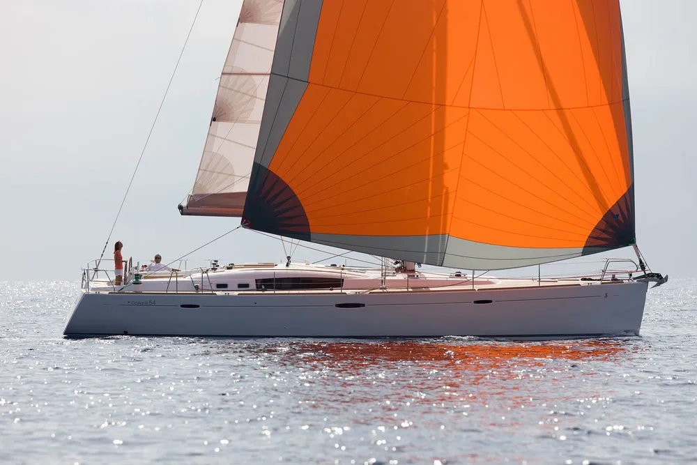 Exterior view of Captain John, a Beneteau Oceanis 54 sailboat at Salamina Municipal Unit, Greece