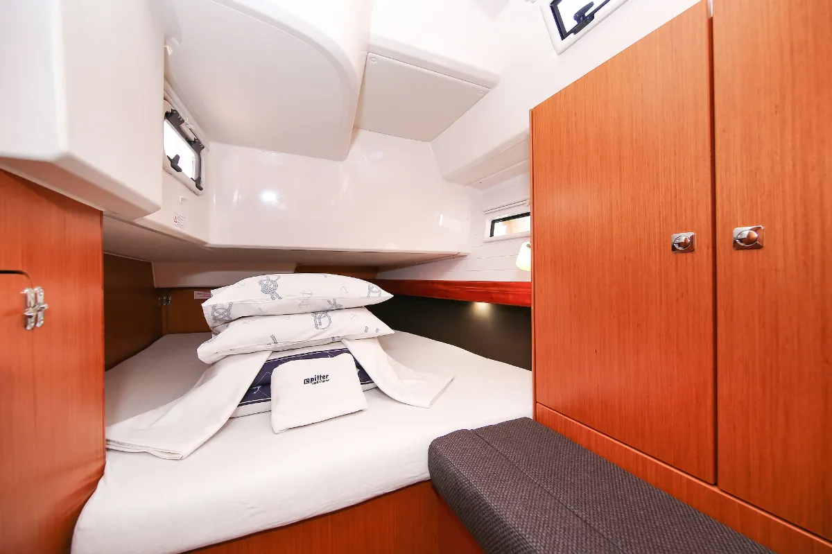 Cabin on Morellina, a Bavaria Cruiser 41 sailboat at Grad Pula, Croatia