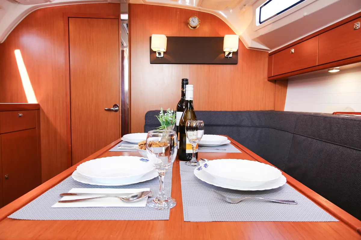 Salon of Morellina, a Bavaria Cruiser 41 sailboat at Grad Pula, Croatia