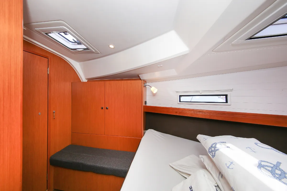Cabin on Morellina, a Bavaria Cruiser 41 sailboat at Grad Pula, Croatia