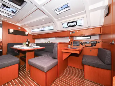 Salon of Morellina, a Bavaria Cruiser 41 sailboat at Grad Pula, Croatia