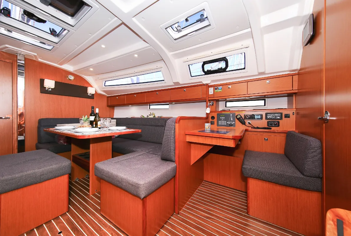 Salon of Morellina, a Bavaria Cruiser 41 sailboat at Grad Pula, Croatia