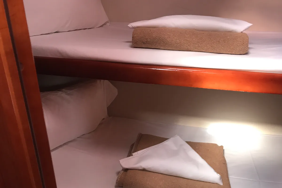 Cabin on Libra, a Beneteau Oceanis 43 sailboat at Olbia, Italy