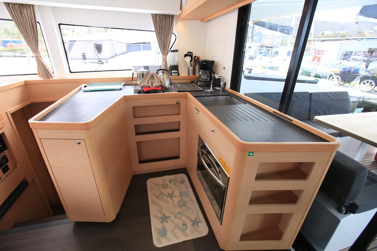 Galley of Stella, a Lagoon 42 catamaran at Road Town, British Virgin Islands