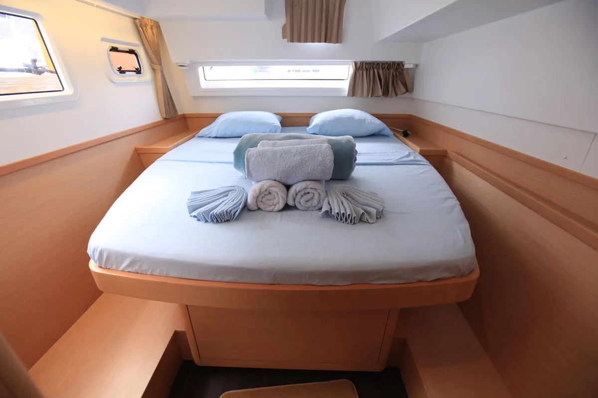 Cabin on Stella, a Lagoon 42 catamaran at Road Town, British Virgin Islands