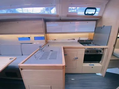 Galley of Nafrayou, a Dufour 390 GL sailboat at Marseille, France
