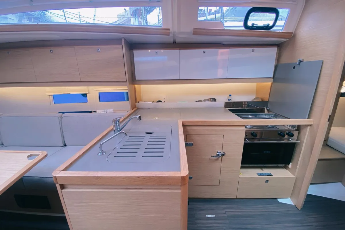 Galley of Nafrayou, a Dufour 390 GL sailboat at Marseille, France