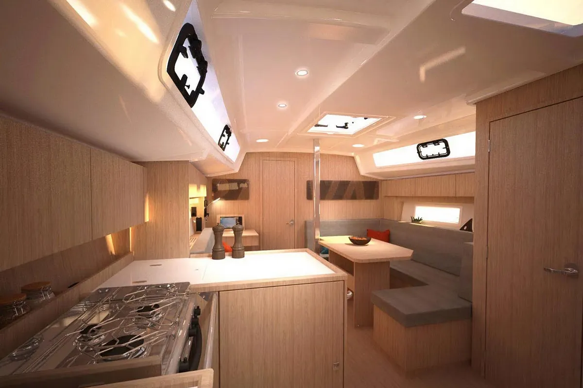 Galley of Lepanto, a Bavaria C38 sailboat at Marmaris, Turkey