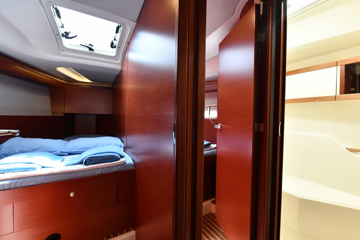 Cabin on Sarsala, a Hanse 458 sailboat at Fethiye, Turkey