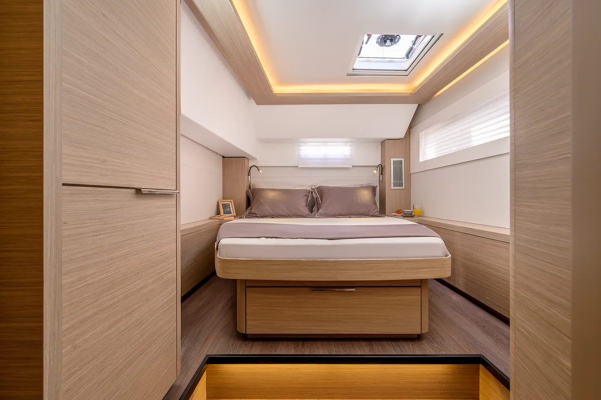 Cabin on Gemini, a Lagoon 46 catamaran at Trogir, Croatia
