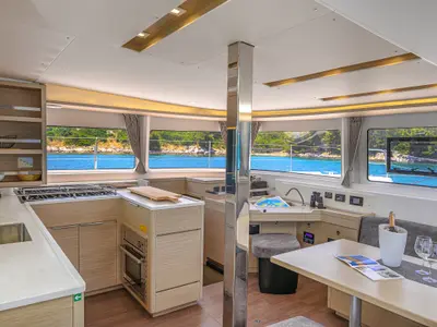 Galley of Gemini, a Lagoon 46 catamaran at Trogir, Croatia
