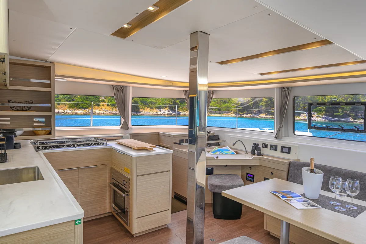 Galley of Gemini, a Lagoon 46 catamaran at Trogir, Croatia
