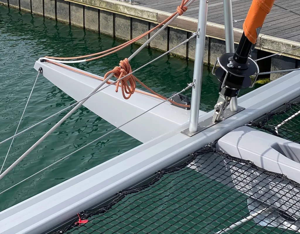Deck of ARABELLA, a Excess 14 catamaran at Šibenik, Croatia