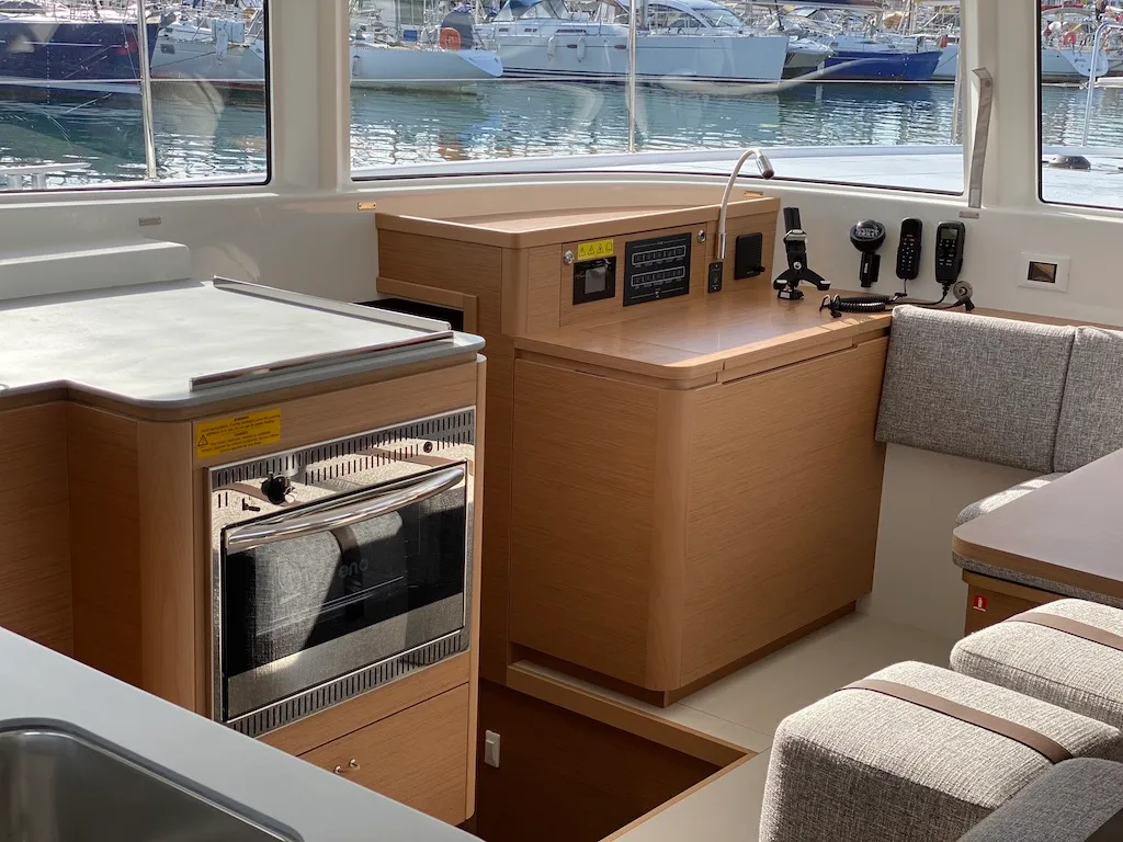 Galley of ARABELLA, a Excess 14 catamaran at Šibenik, Croatia