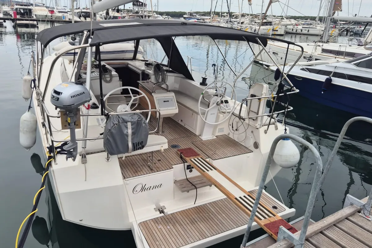 Ohana, a Bavaria C38 sailboat at Punat, Croatia