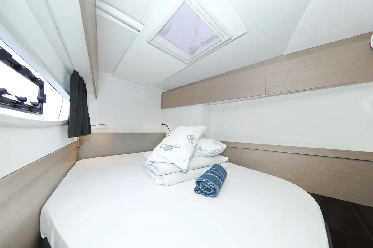 Cabin on La Mula, a Fountaine Pajot Astrea 42 catamaran at Grad Trogir, Croatia